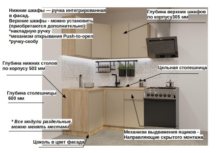 Кухня «Пикрит Акция Лайн арт. 4 - 1200х1400  »